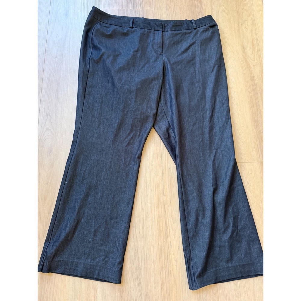 Worthington Woman Modern Fit Dress Pants Dark Indigo Blue 20W flaw on bottom hem